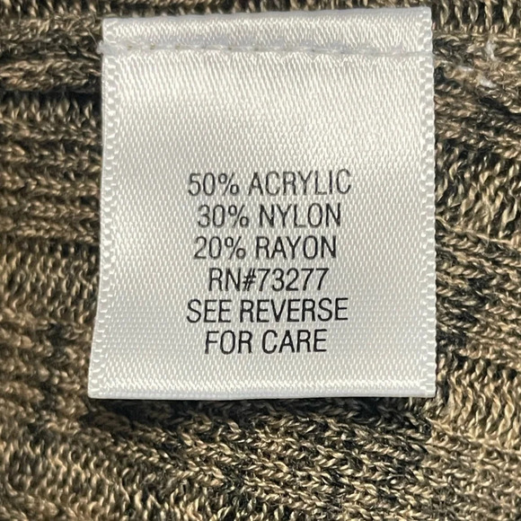 Croft & Barrow Open Front Cardigan Sweater - Brown Marled Knit - Picture 5 of 6